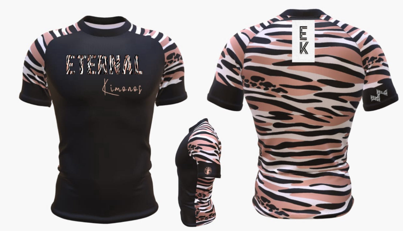 Female Fit Tiger Short Sleeve Rashguard