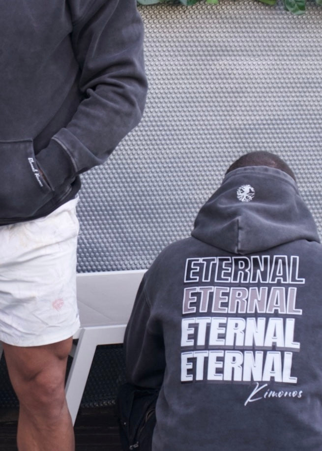 Hoodie Washed Black