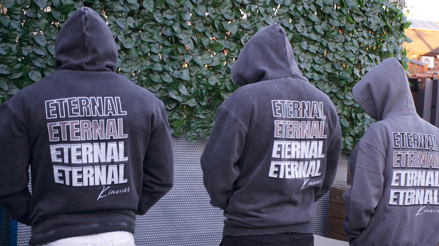 Hoodie Washed Black