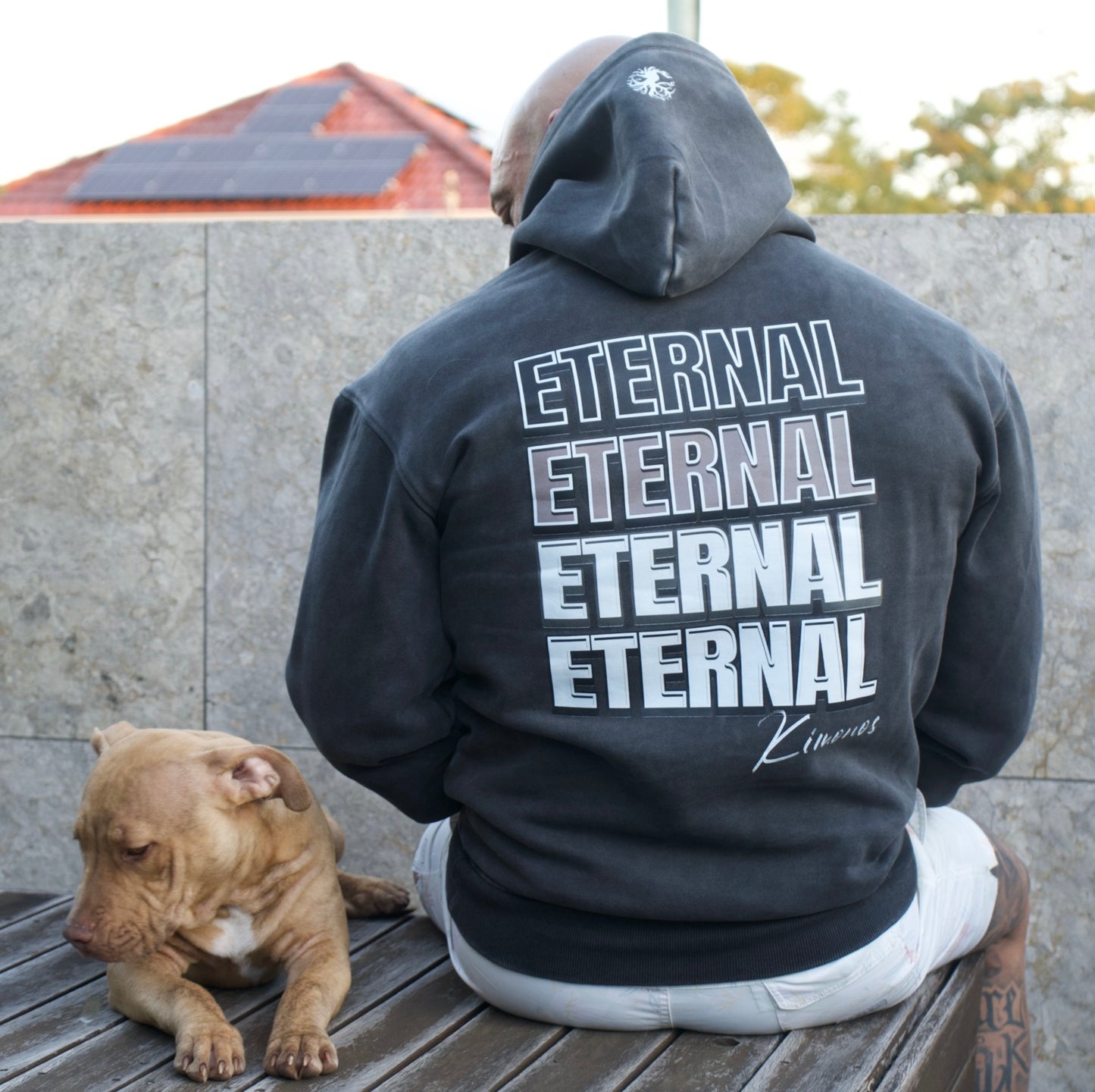 Hoodie Washed Black