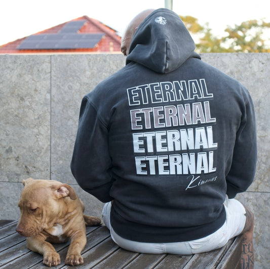 Hoodie Washed Black