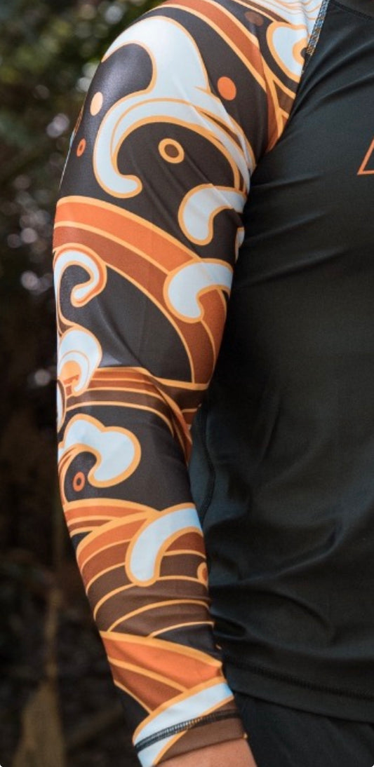 Brown long sleeve ladies rashguard