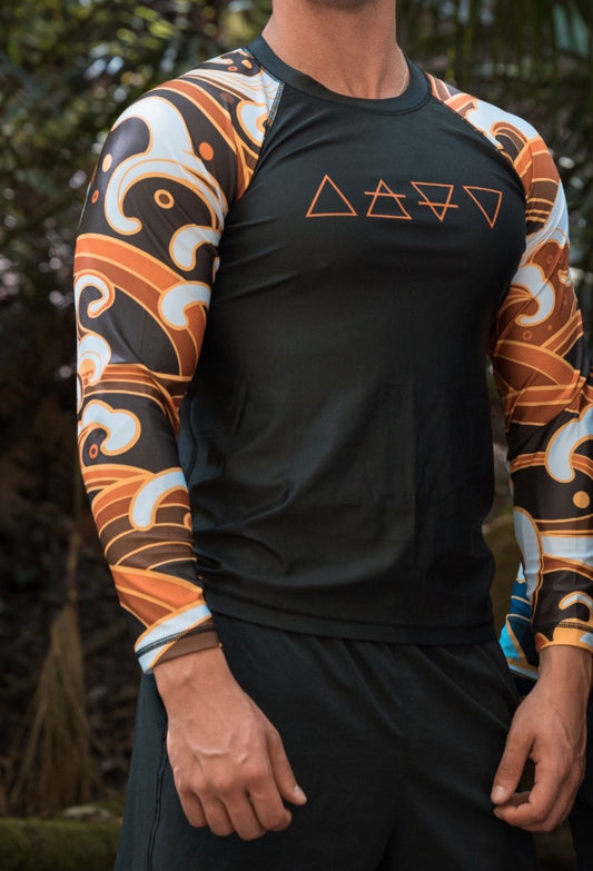 Brown long sleeve rashguard
